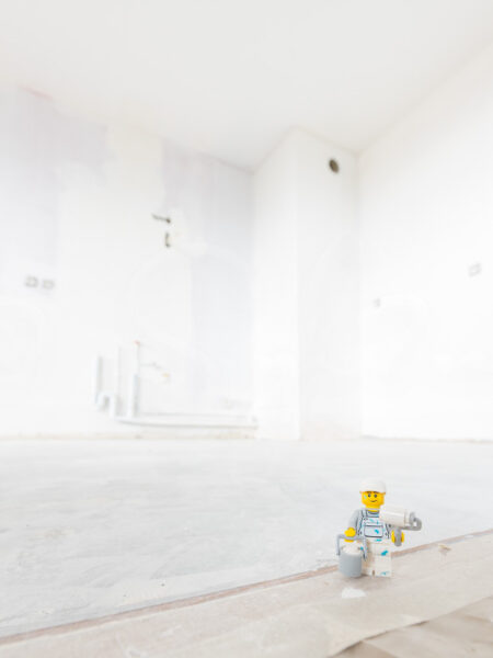 Lego peintre sur le chantier