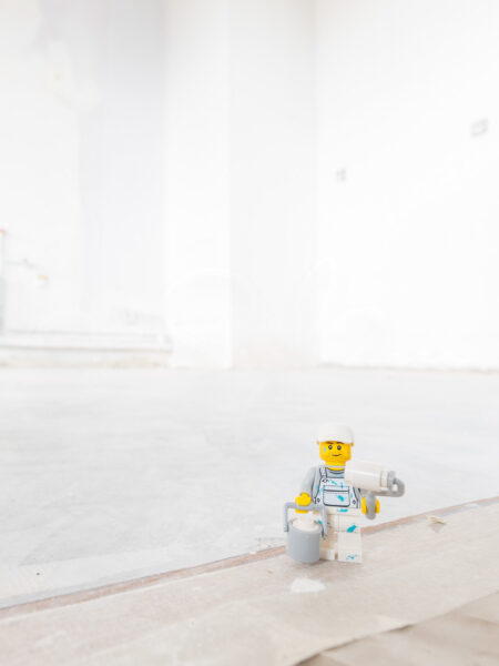 Lego peintre sur le chantier