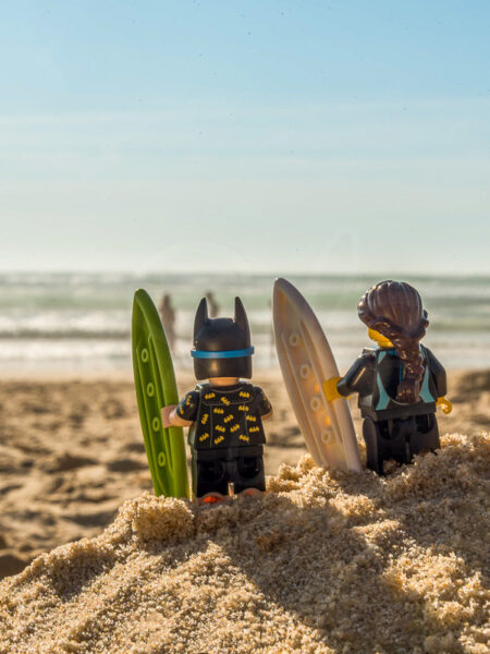 Batman Surfeur à la plage