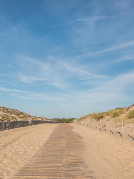 Chemin en direction de la plage