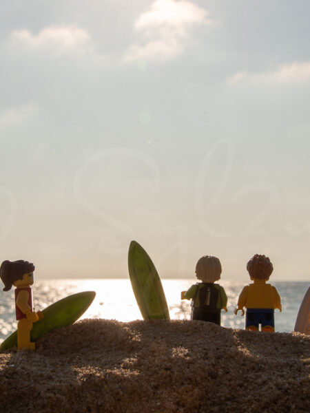 Lego surfeur en fin de journée