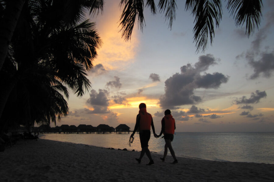 Coucher de soleil romantique