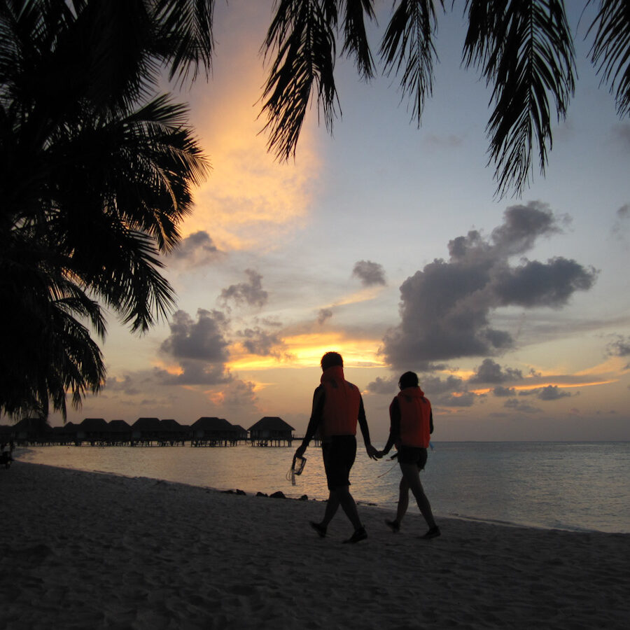 Coucher de soleil romantique