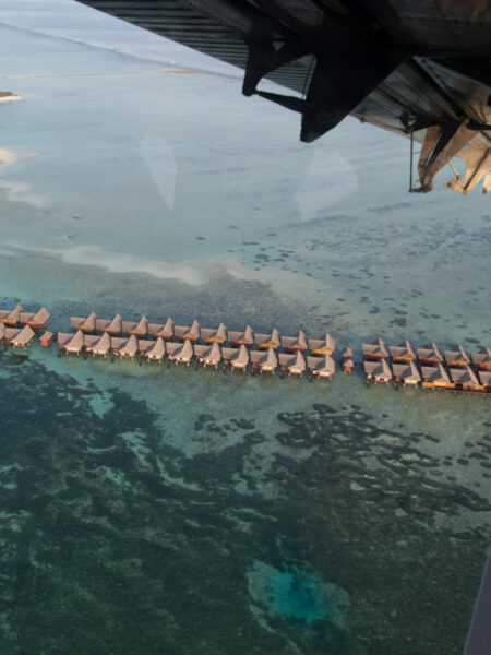 Maldives vue d'un hydravion