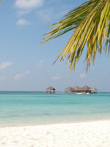 Vue de la plage Maldives