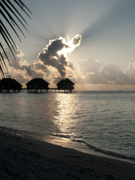 Coucher de soleil aux Maldives