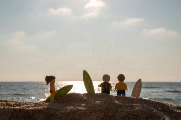Lego surfeur en fin de journée