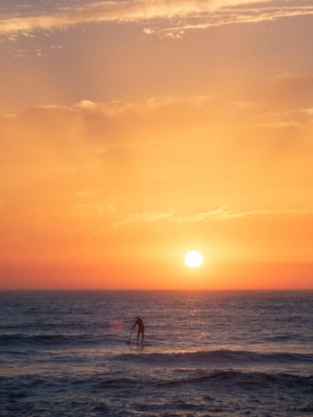 Paddle au coucher du soleil